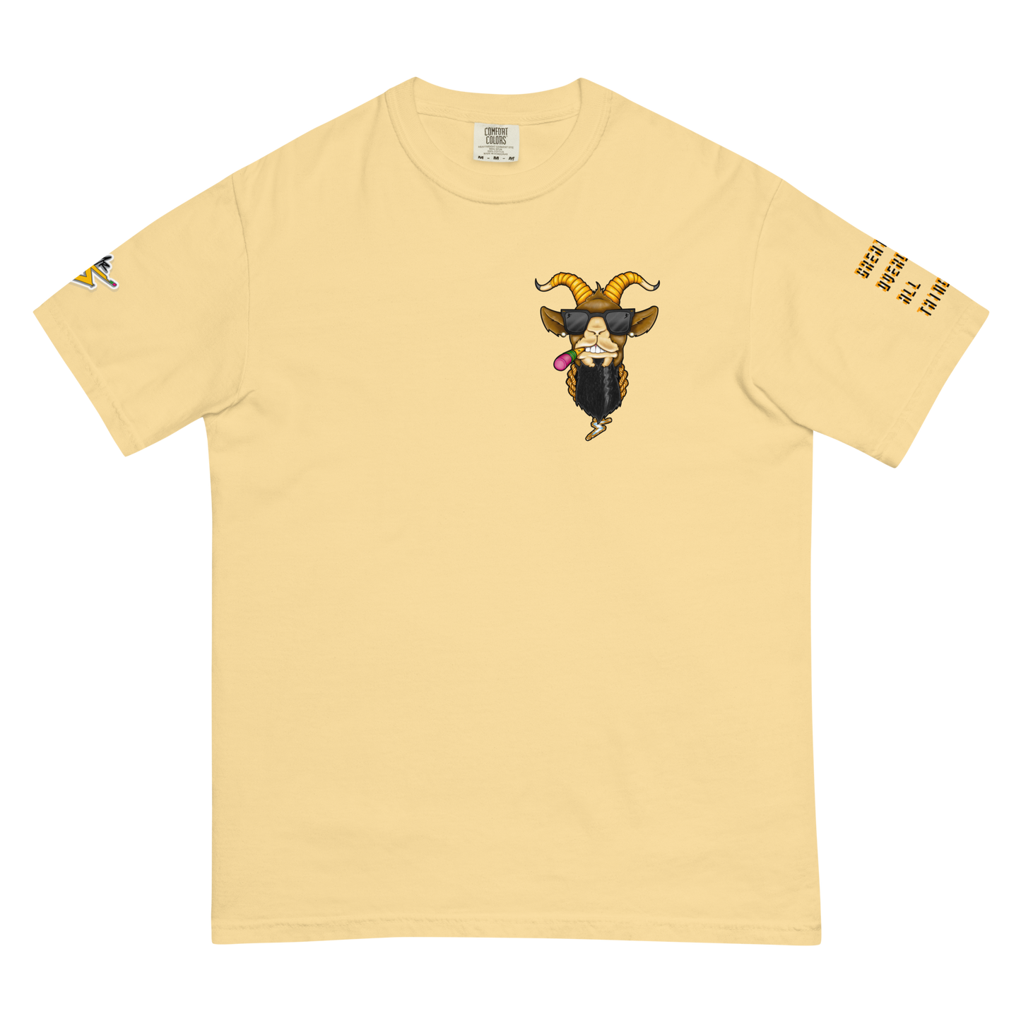 “G.O.A.T” Unisex garment-dyed heavyweight t-shirt
