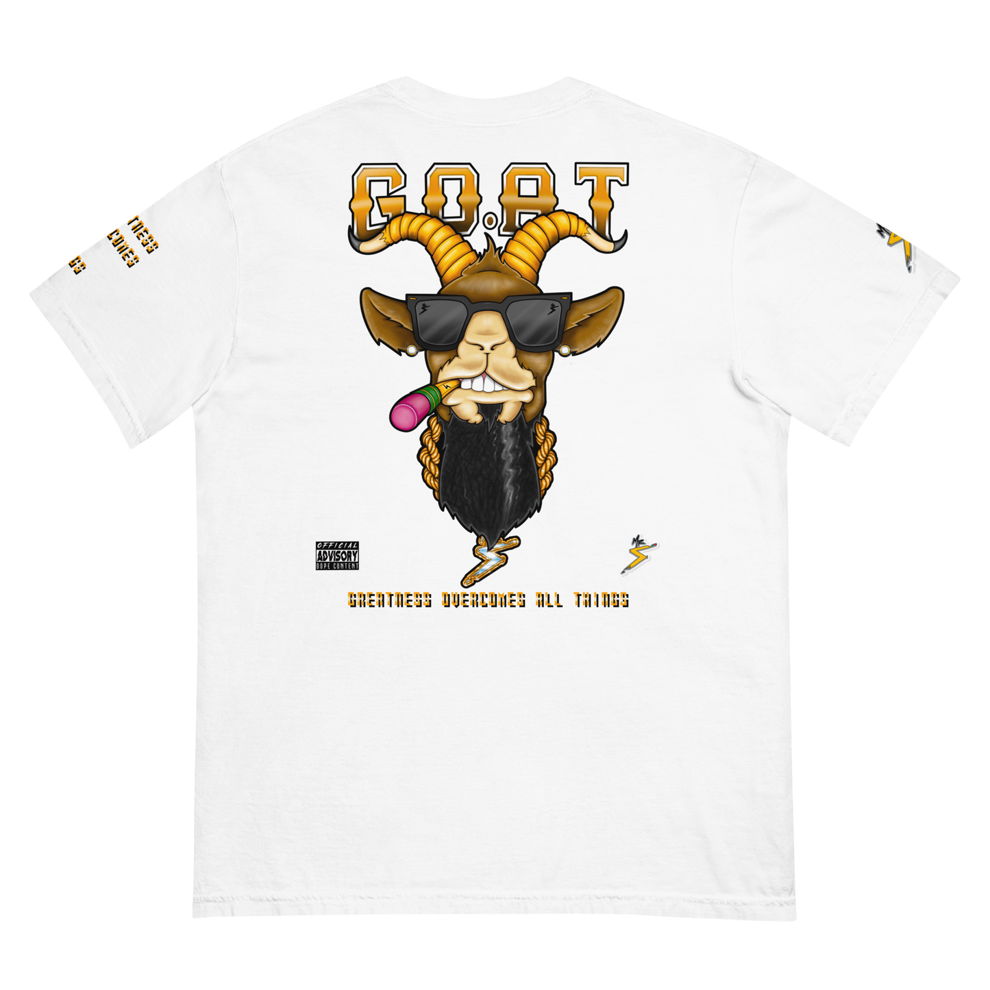 “G.O.A.T” Unisex garment-dyed heavyweight t-shirt