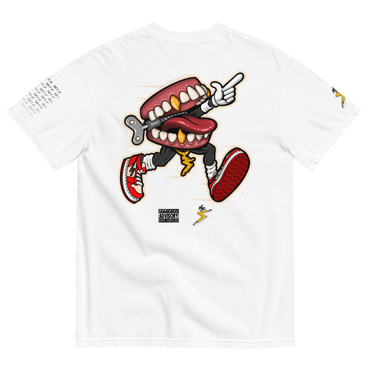 “Run It Up” Unisex garment-dyed heavyweight t-shirt