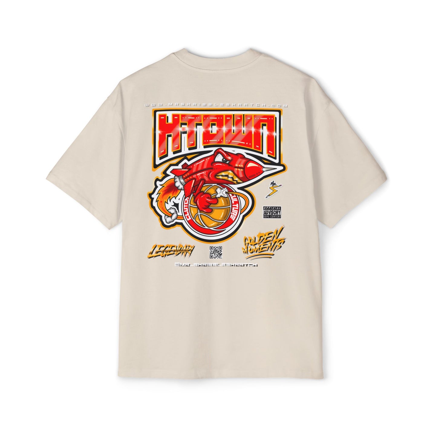 H-Town Rocket Men's Heavy Oversized Tee