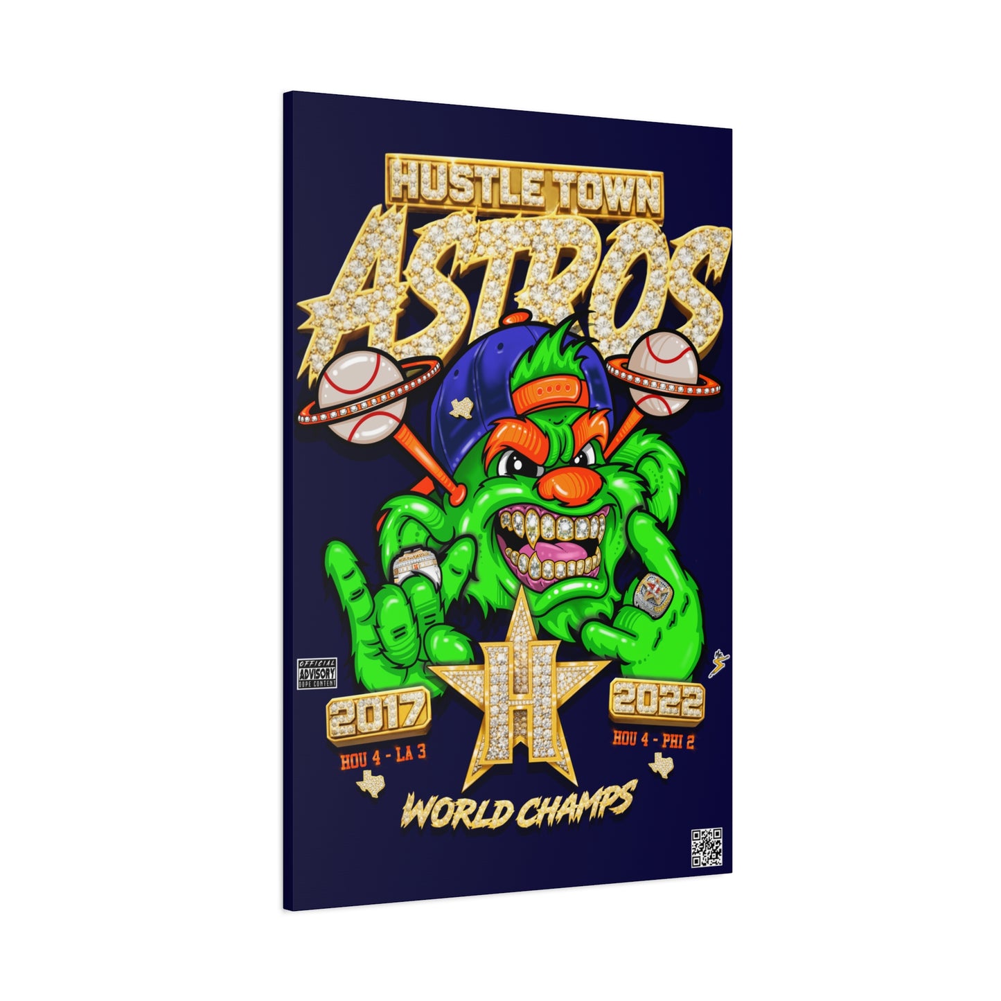 “Hustle Town Astros Orbit 2.0” - Matte Canvas, Stretched, 1.25"