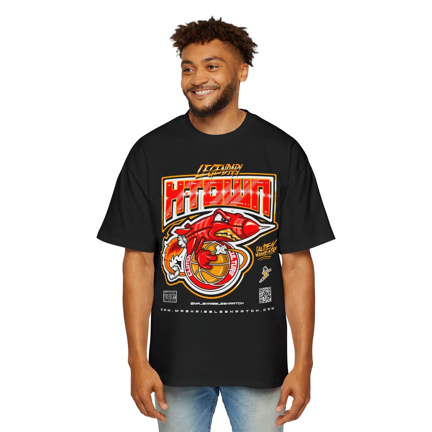 H-Town Rocket Men's Heavy Oversized Tee