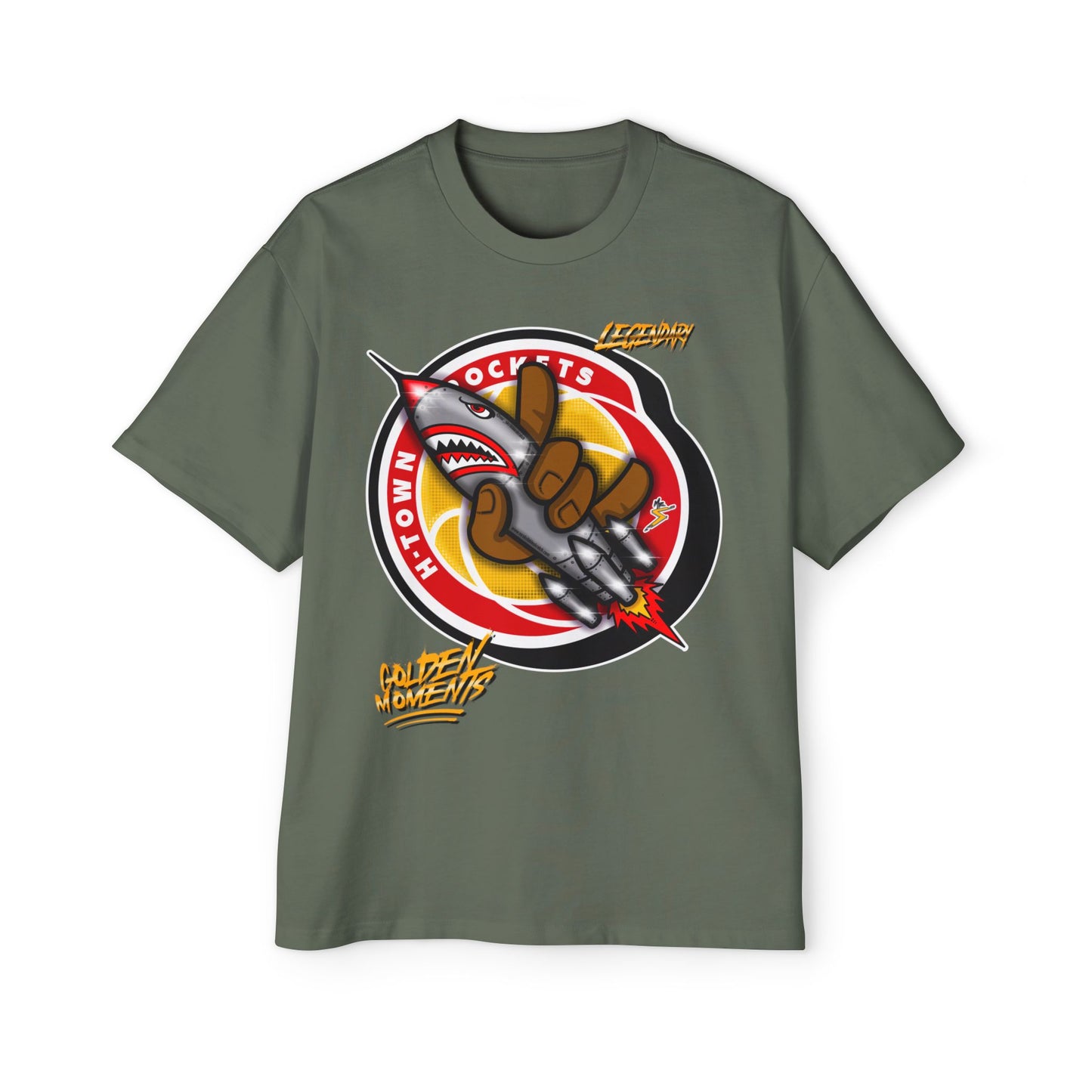 H-Town Rocket Men's Heavy Oversized Tee