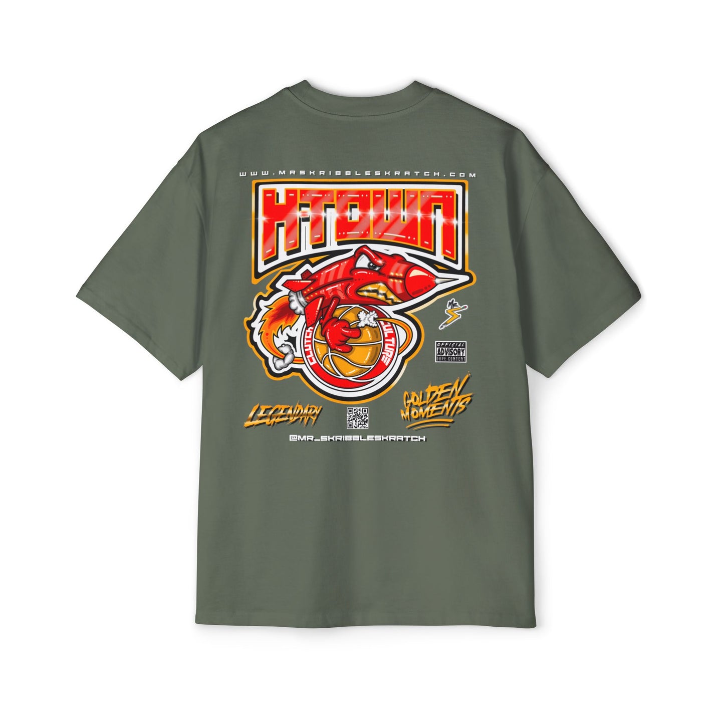 H-Town Rocket Men's Heavy Oversized Tee