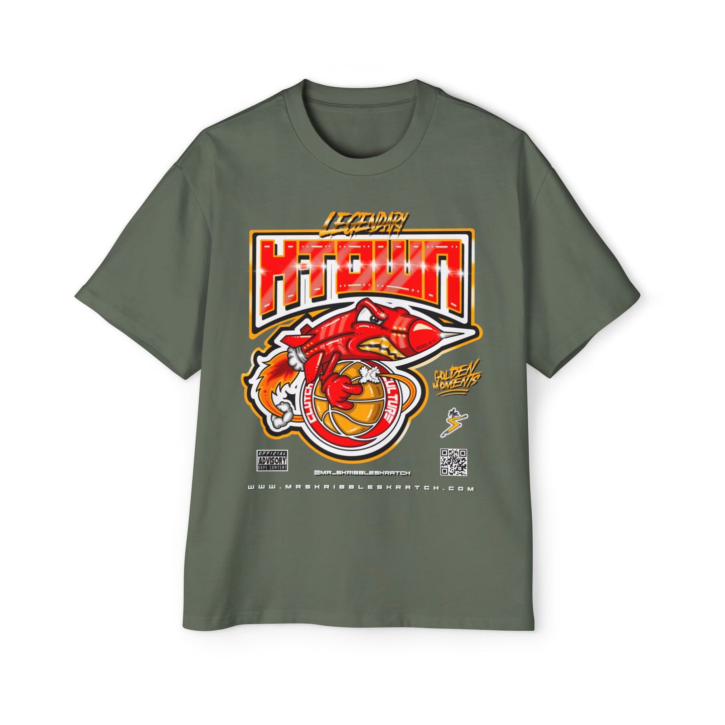 H-Town Rocket Men's Heavy Oversized Tee
