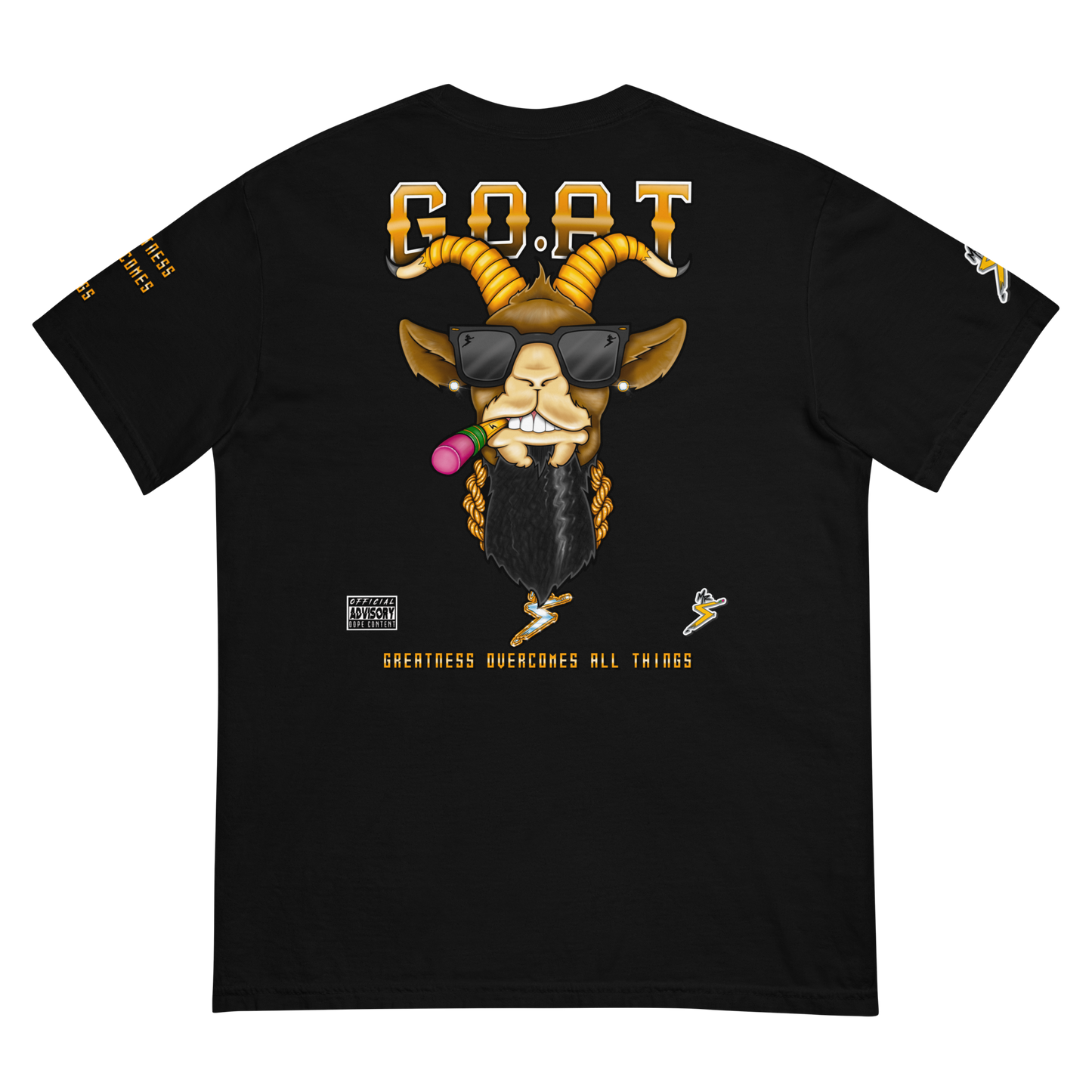“G.O.A.T” Unisex garment-dyed heavyweight t-shirt