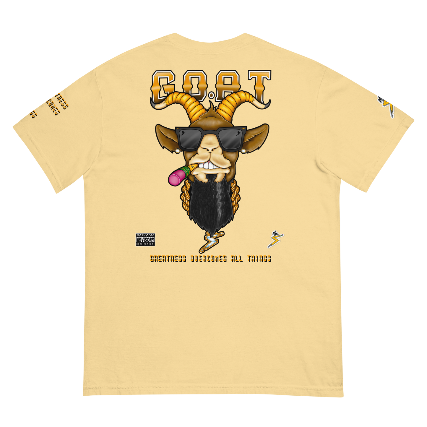 “G.O.A.T” Unisex garment-dyed heavyweight t-shirt