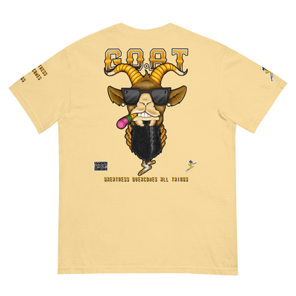 “G.O.A.T” Unisex garment-dyed heavyweight t-shirt