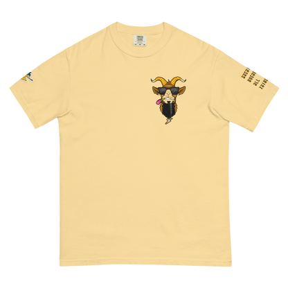 “G.O.A.T” Unisex garment-dyed heavyweight t-shirt