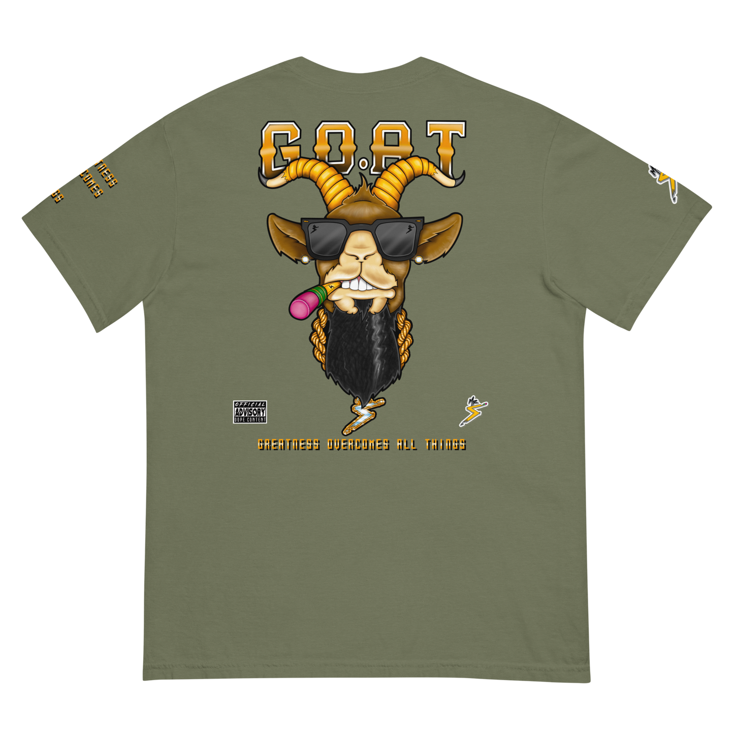 “G.O.A.T” Unisex garment-dyed heavyweight t-shirt