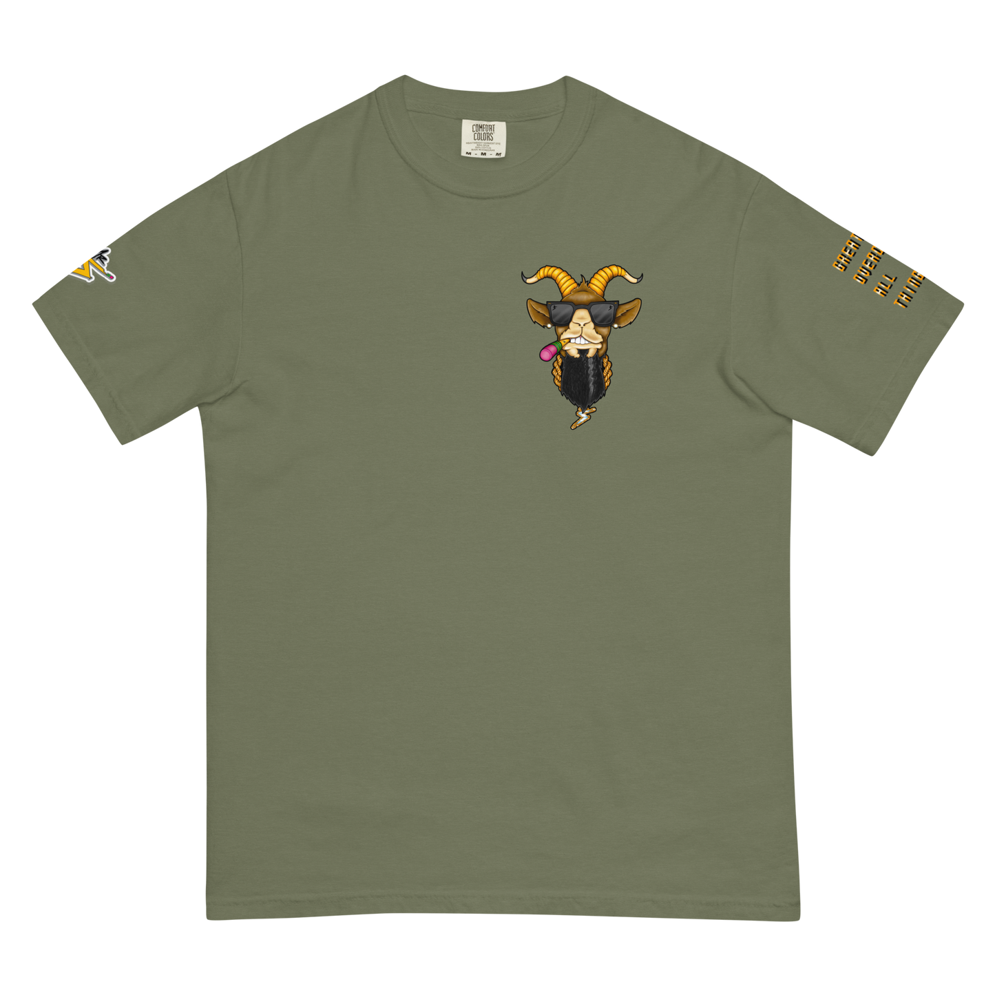 “G.O.A.T” Unisex garment-dyed heavyweight t-shirt