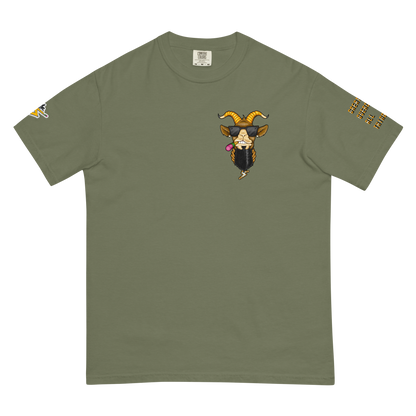 “G.O.A.T” Unisex garment-dyed heavyweight t-shirt