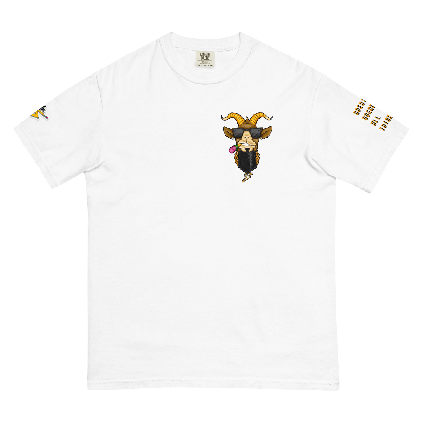 “G.O.A.T” Unisex garment-dyed heavyweight t-shirt